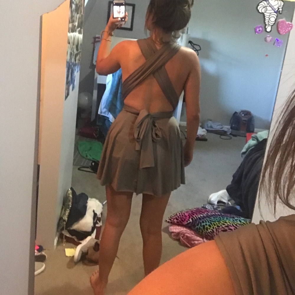 grey wrap dress