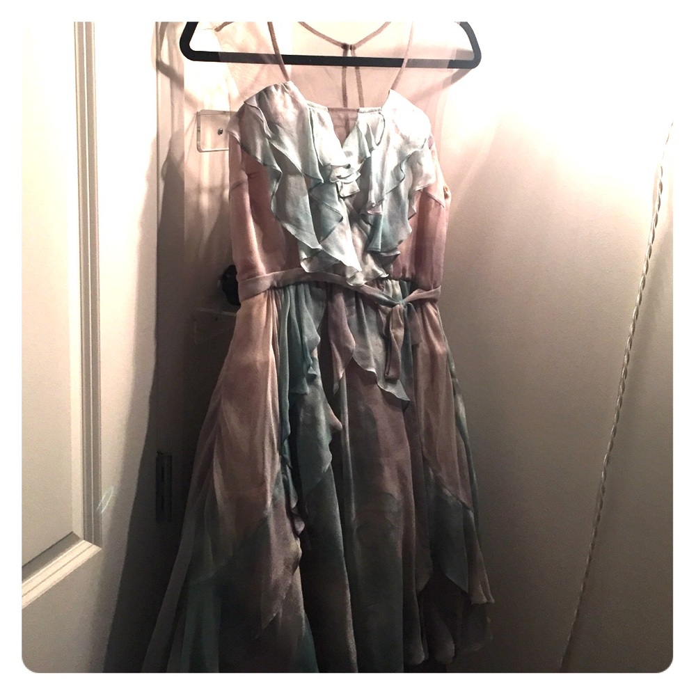 Tracy Reese Pastel dress with mesh upper neckline