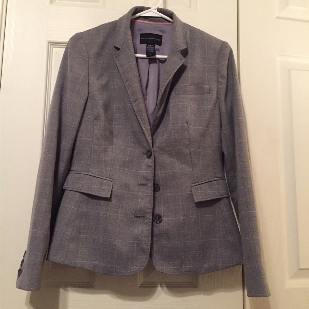 Banana Republic Plaid Blazer - Size 4