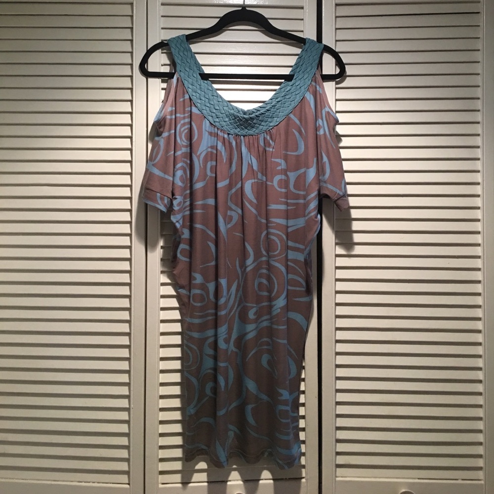 Gray & Teal Dress
