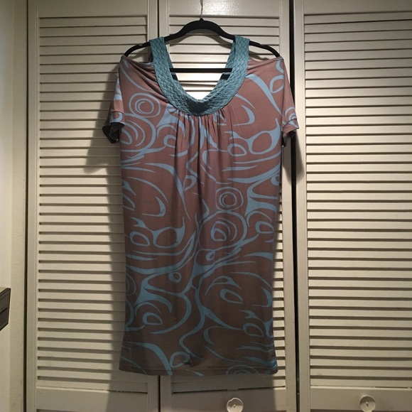 Gray & Teal Dress - Picture 2 of 2