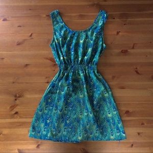 Peacock Patterned Dress