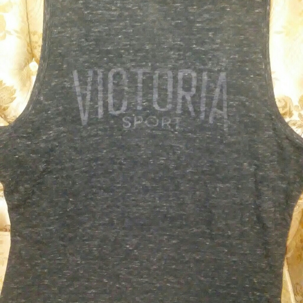 Dark Grey tie back Victoria sport tank large