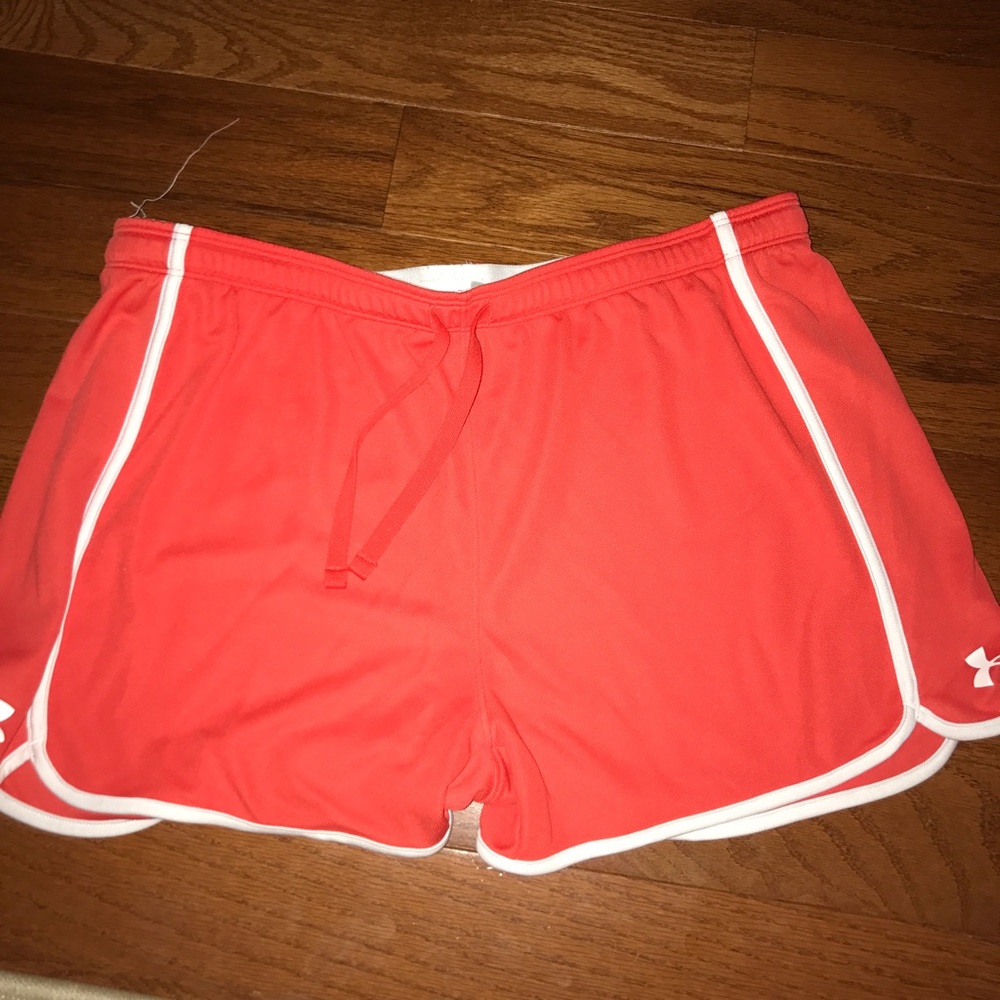 Orange under armour shorts