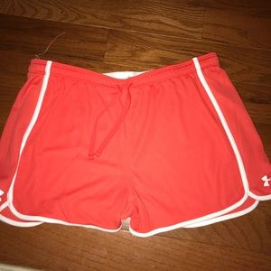 Orange under armour shorts