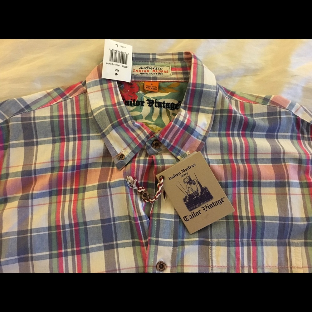 100% Cotton Madras casual button up