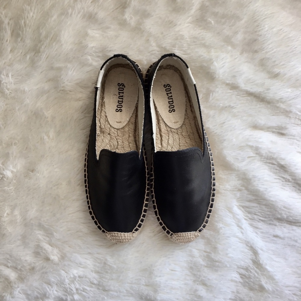 Soludos Leather Platform Espadrilles