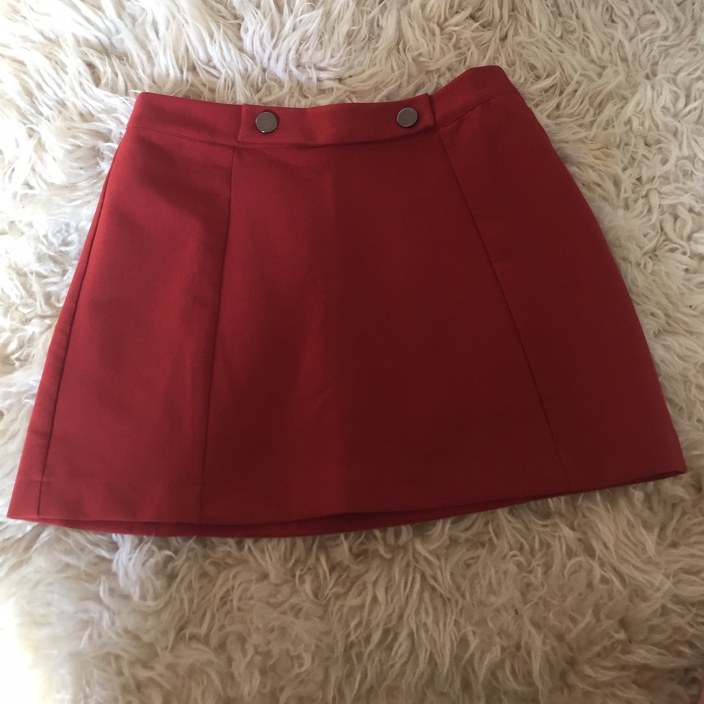 Rust mini skirt