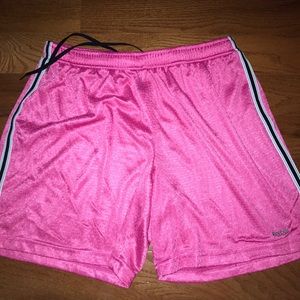 pink reebok shorts