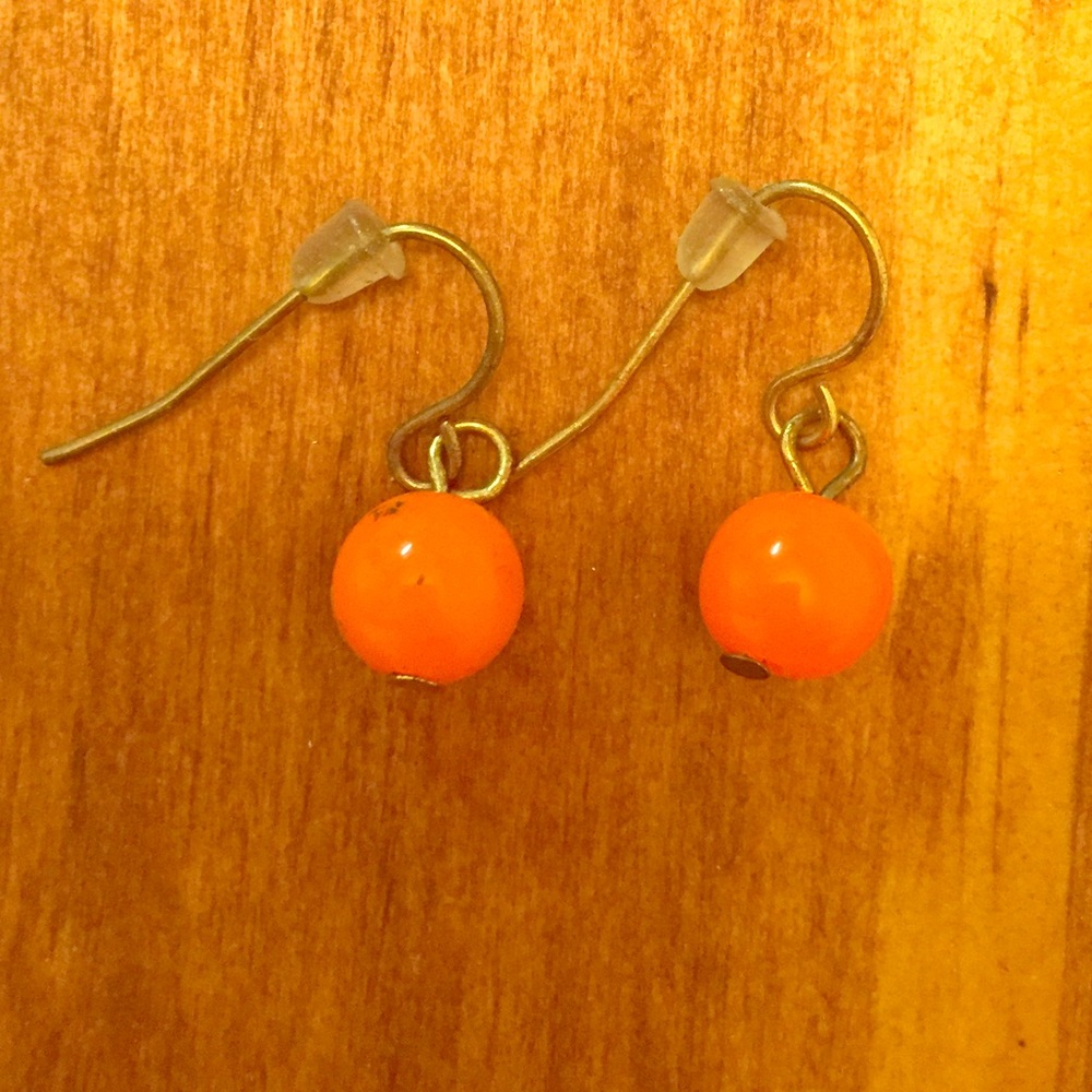 Small Orange Earrings