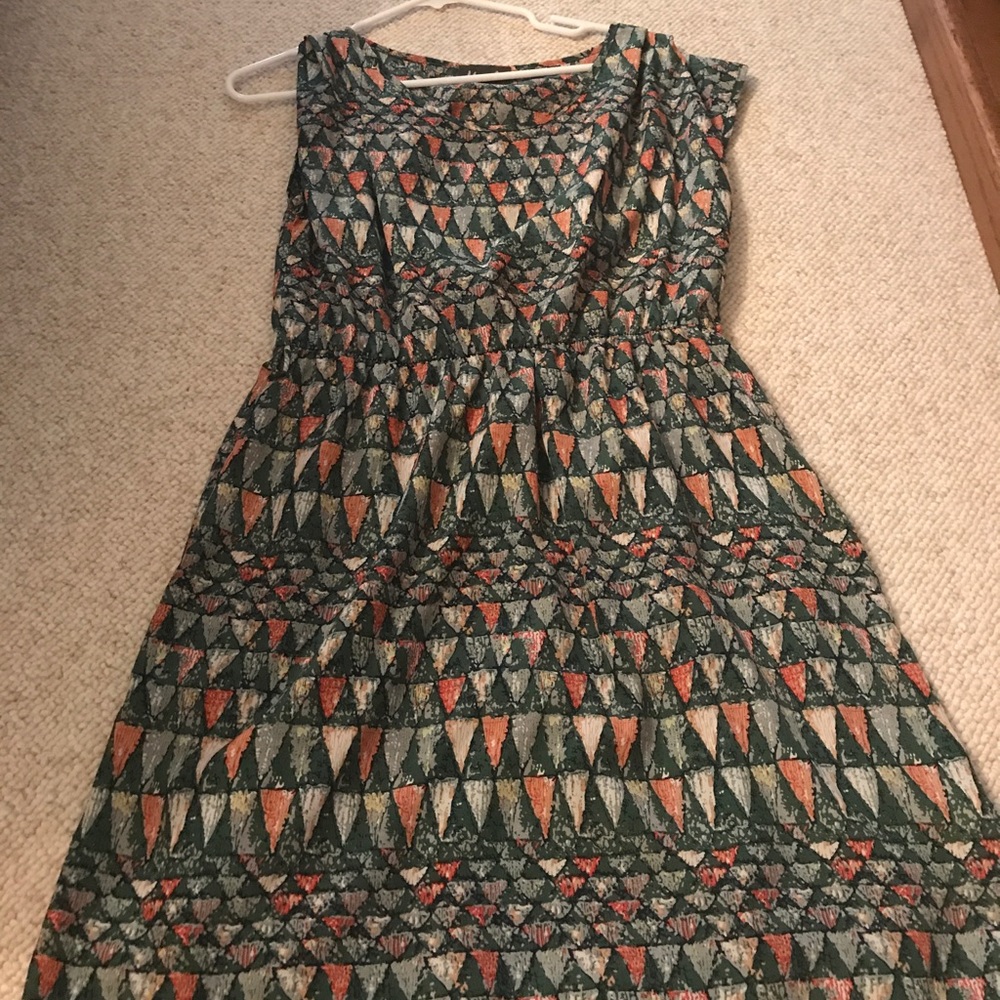 Maude hunter green based dress