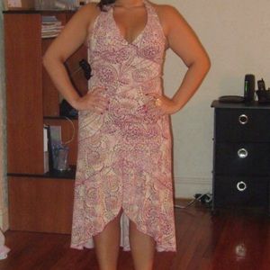 Halter top high-low dress