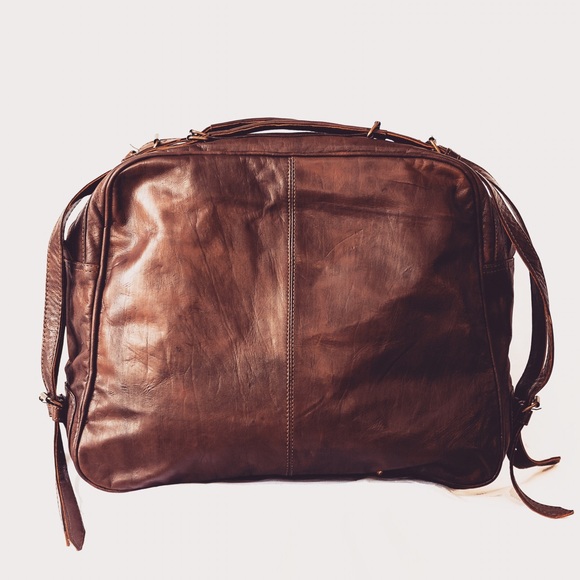 CLOSEOUT SALE Kate ~ Large Boho Leather Suitcase - Picture 2 of 5