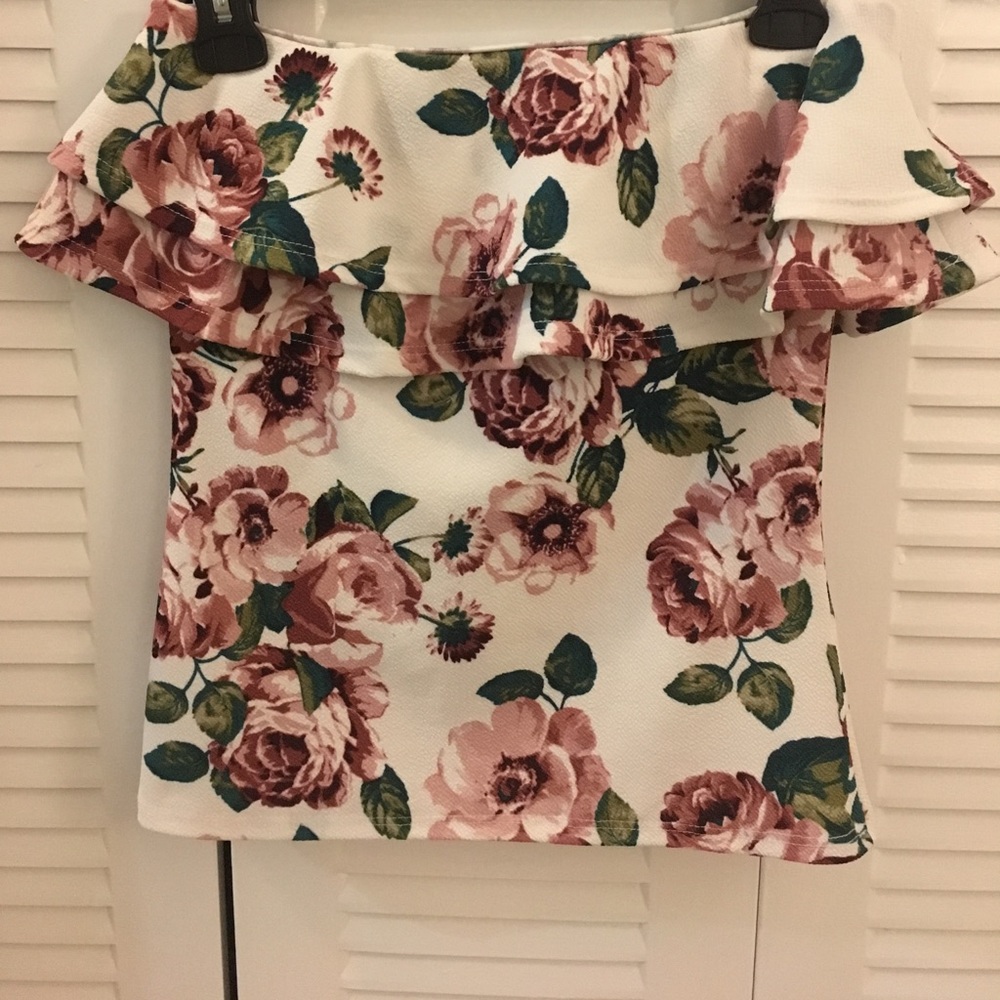White Rose Strapless Top!