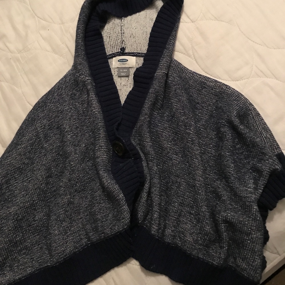 Old Navy girls hooded poncho 12-18 months