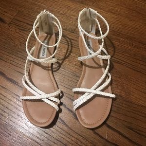 Steve Madden white gladiator sandals. Never worn!