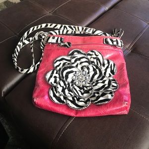 Adorable Pink and Zebra Print Crossbody