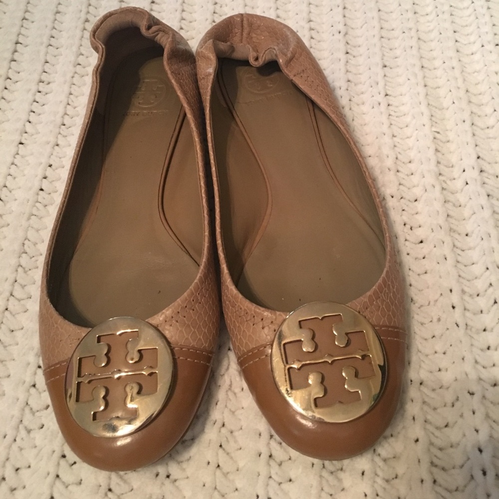 Tory Butch flats snake print
