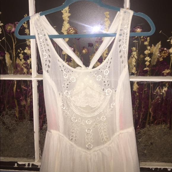 Free People ivory midi maxi dress, sz S - Picture 5 of 8