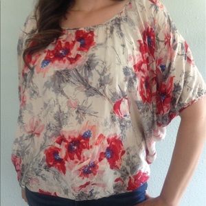 Silk floral top by CAbi