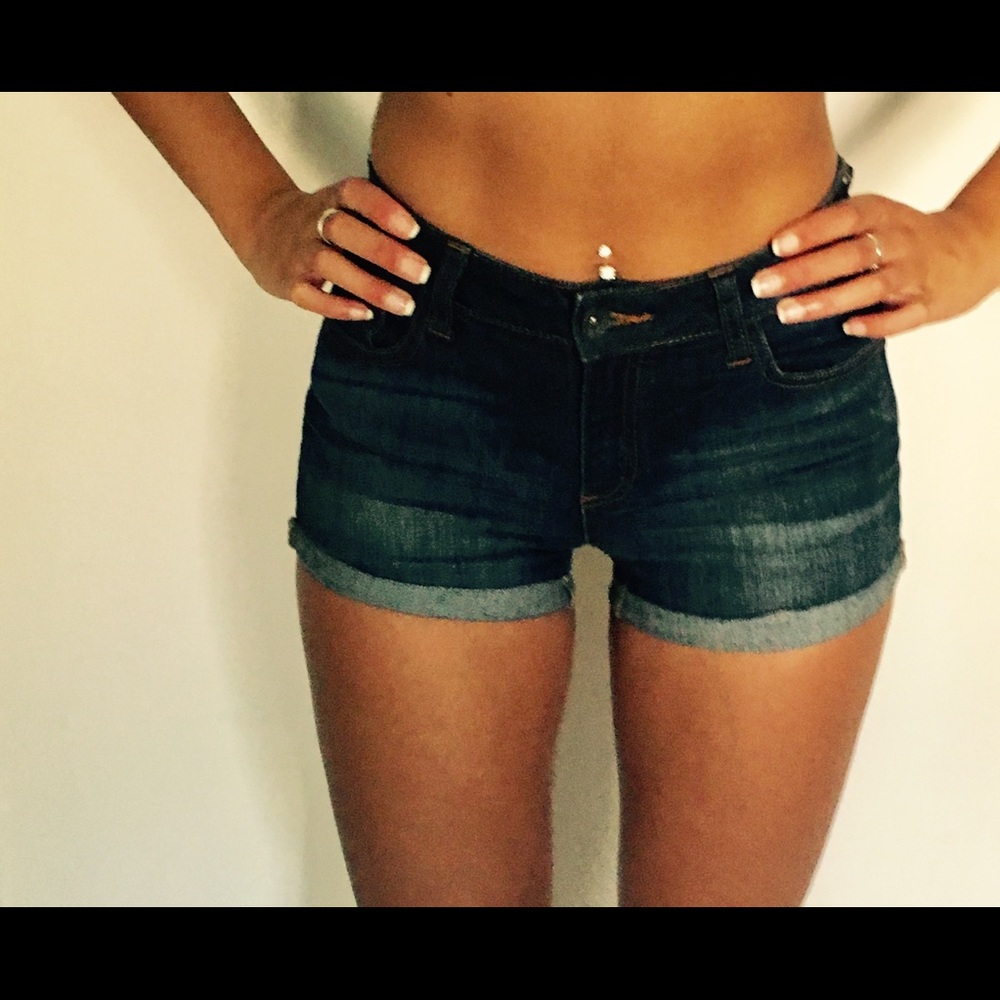 Denim daisy duke style shorts