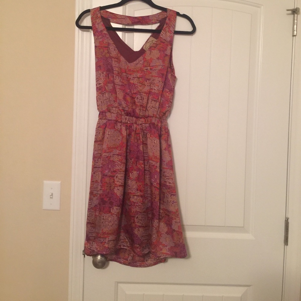 A garnet and gold dress