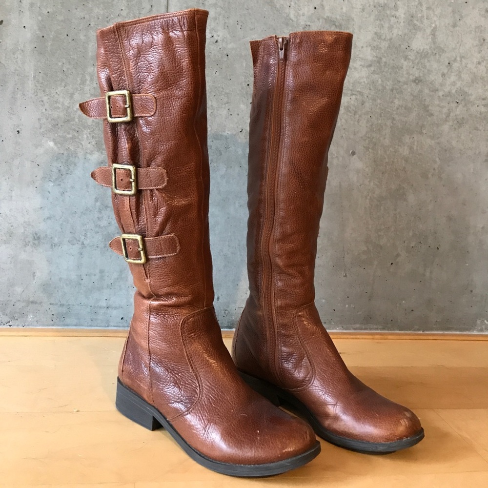 Cathy Jean Brown Leather Boots