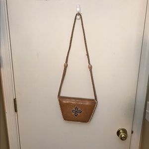 Handmade embroidered African purse with zipper