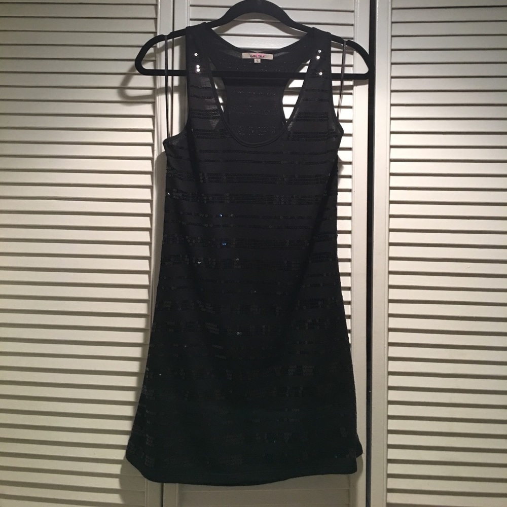 Black Sequins Dress