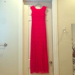 Betsy and Adam Red Lace Dress