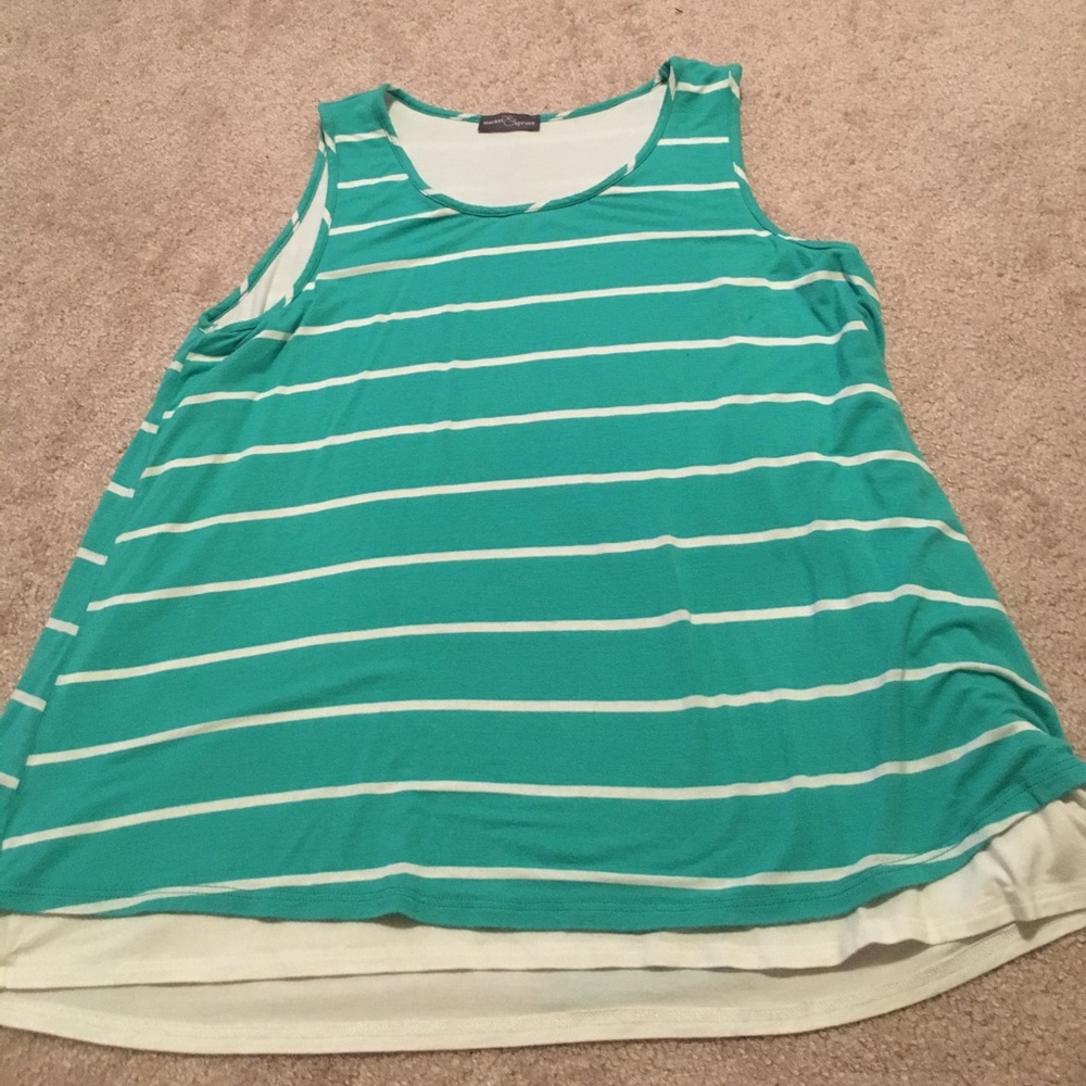 Size large cute striped tank-Market and spruce