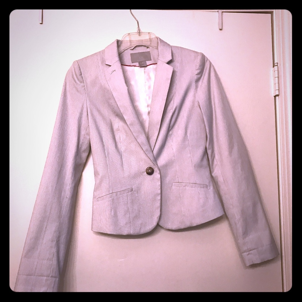 Thin striped blue and white H&M jacket