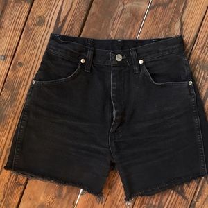 Vintage black Wrangler cutoff shorts