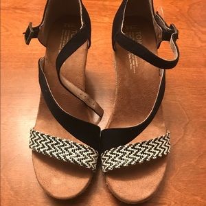 TOMS espadrille wedges