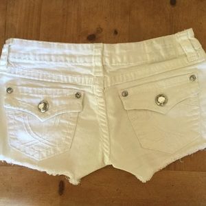 White jean shorts