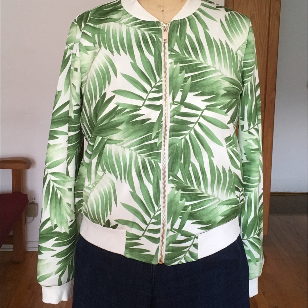 ❤️New Tropical printed bomber jacket