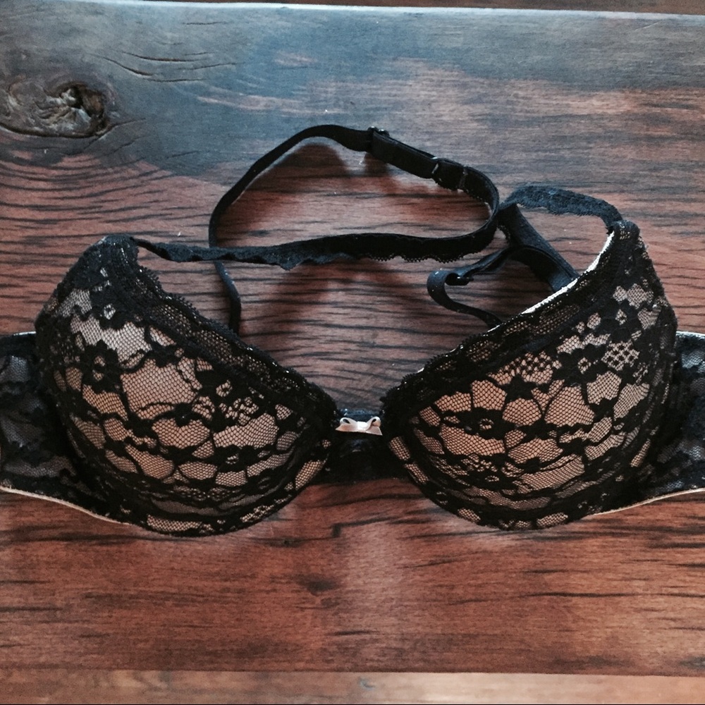 Aerie black lace padded bra