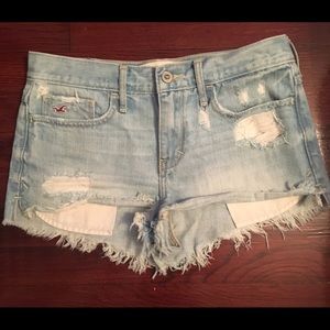 Hollister Distressed Fringe Shorts size 3