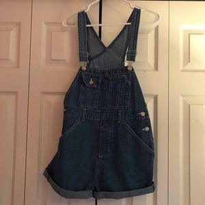 Denim Overall Shorts