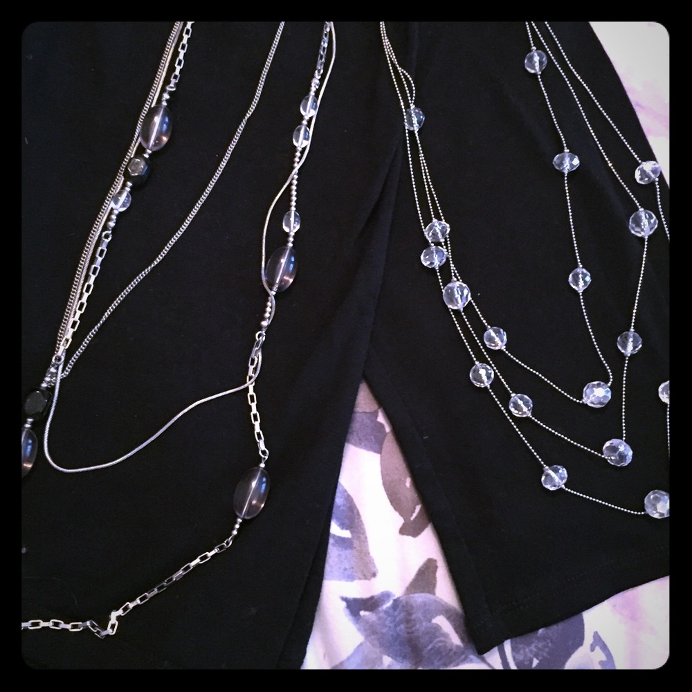Double the fun! 2 long necklaces