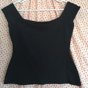 Black off shoulder top