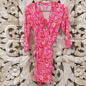 NWT Lilly Pulitzer wrap romper Mango Salsa- Medium