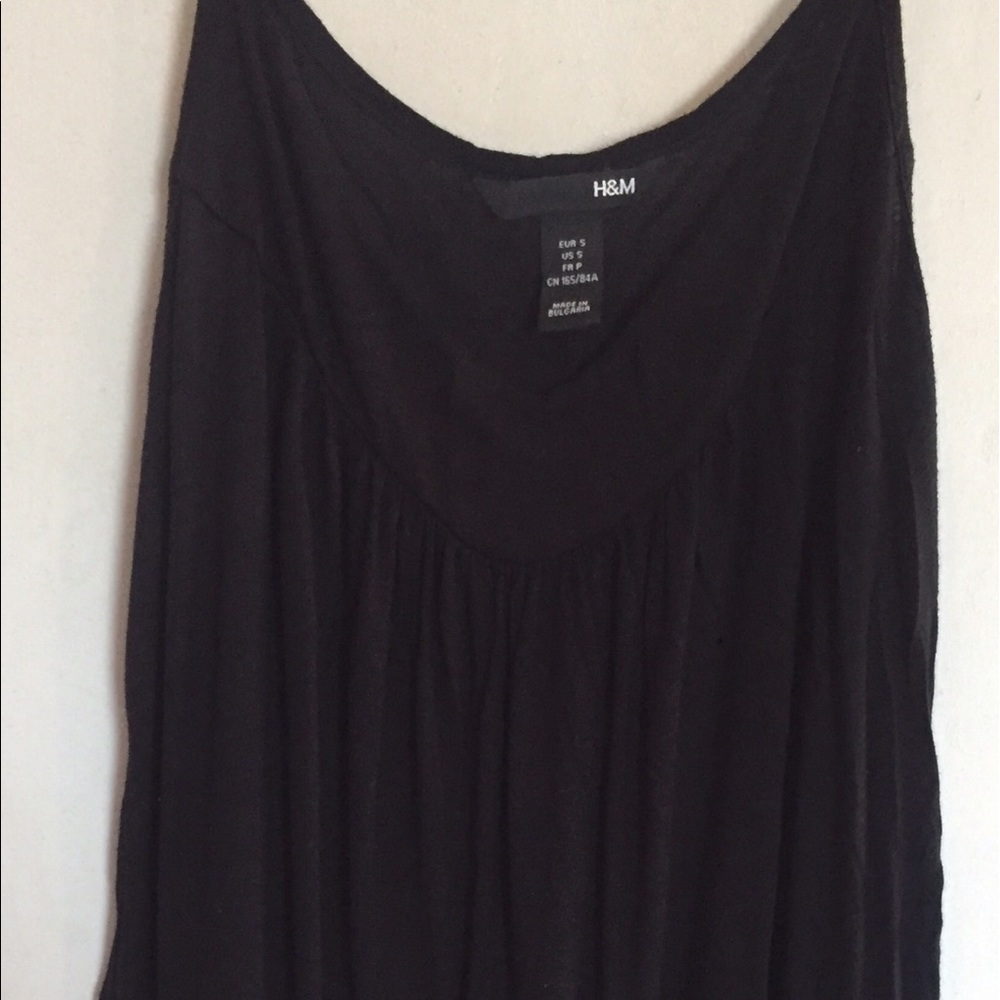 Women's black tank top, size small.