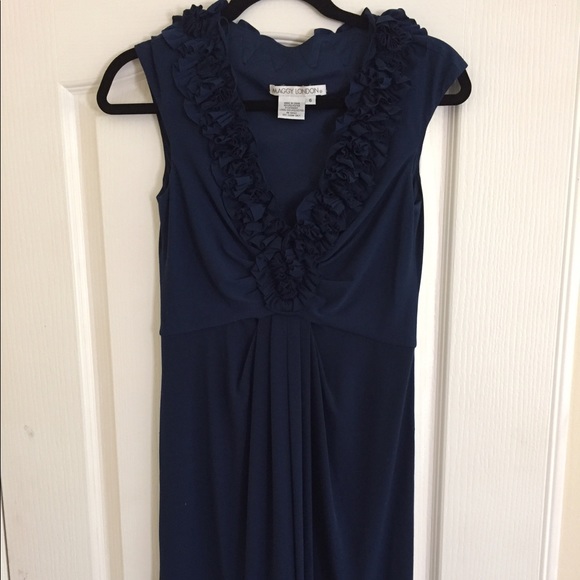 Maggy London Dark Blue Dress size 6 NWOT - Picture 1 of 5
