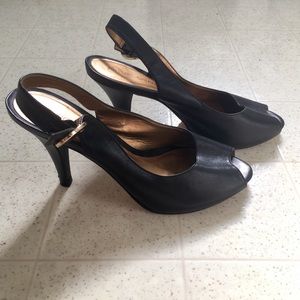 Arturo chiang slingback peep-toe heels (black)