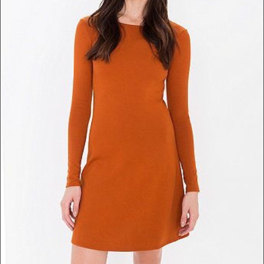 American Apparel Ponte Mod Long Sleeve Mini Dress