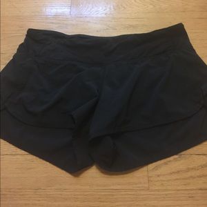 Black lululemon speed shorts