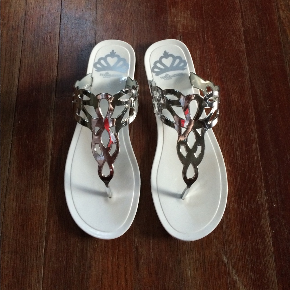👡💖Fergie Silver Glam Sandals 11M