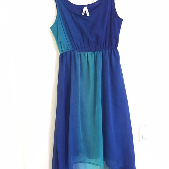 Multicolor Blue Dress (high low) - Picture 1 of 7