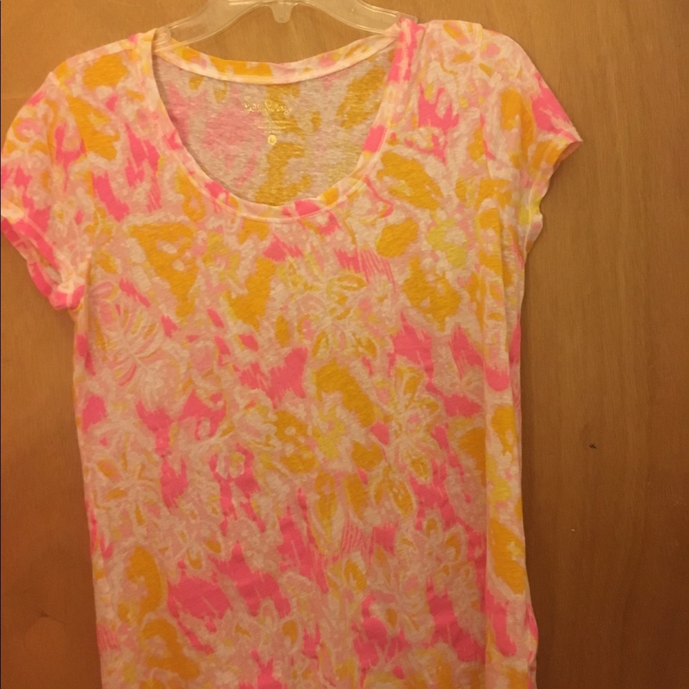 Lilly pulitzer linen top size large